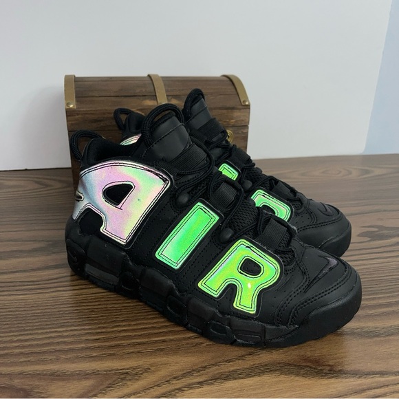 Nike Air More Uptempo GS Size 4.5Y Women’s 6 'Reflective' Sneakers 922845-001 - Picture 7 of 12